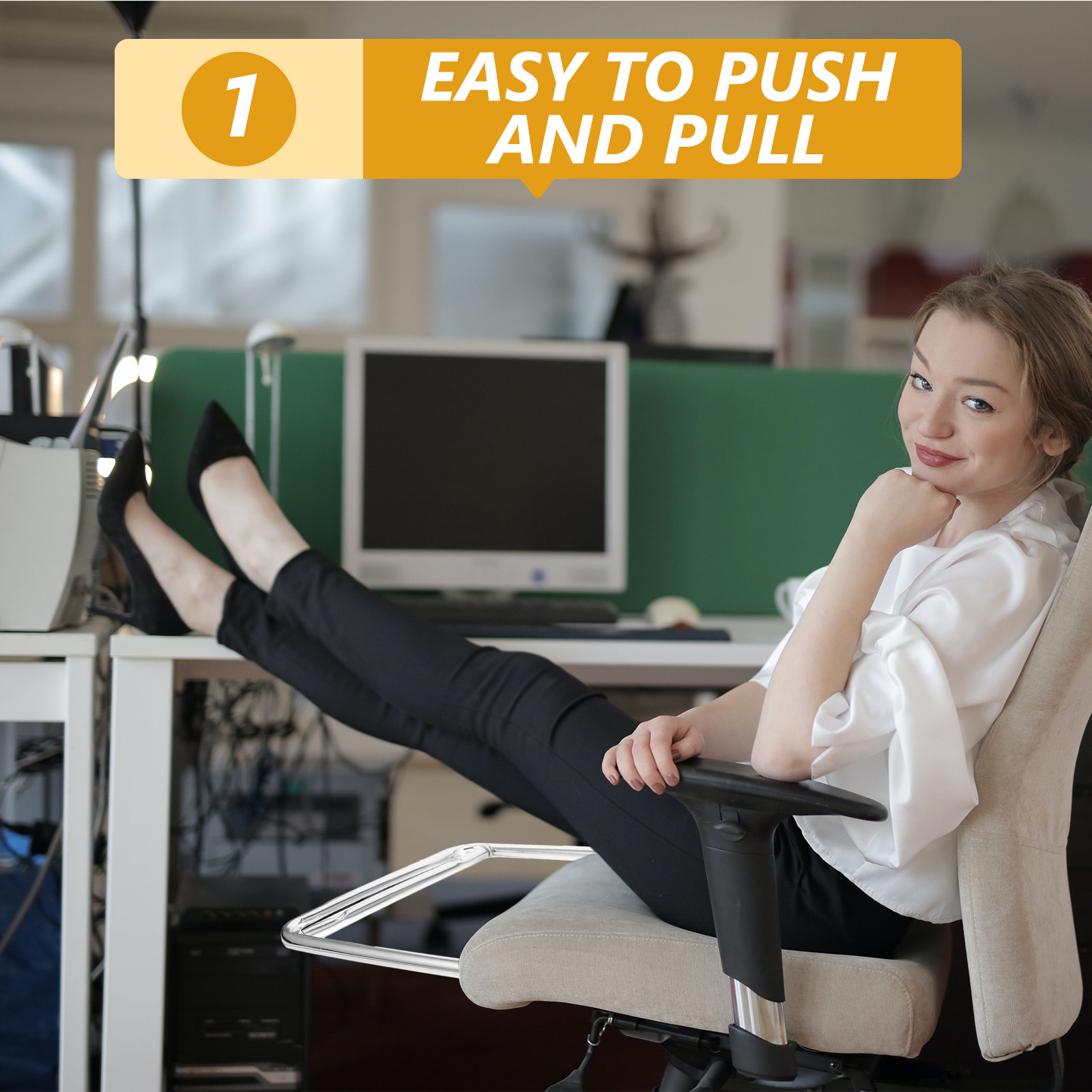 Footrest Under Desk - Подставка для ног из нержавеющей стали,